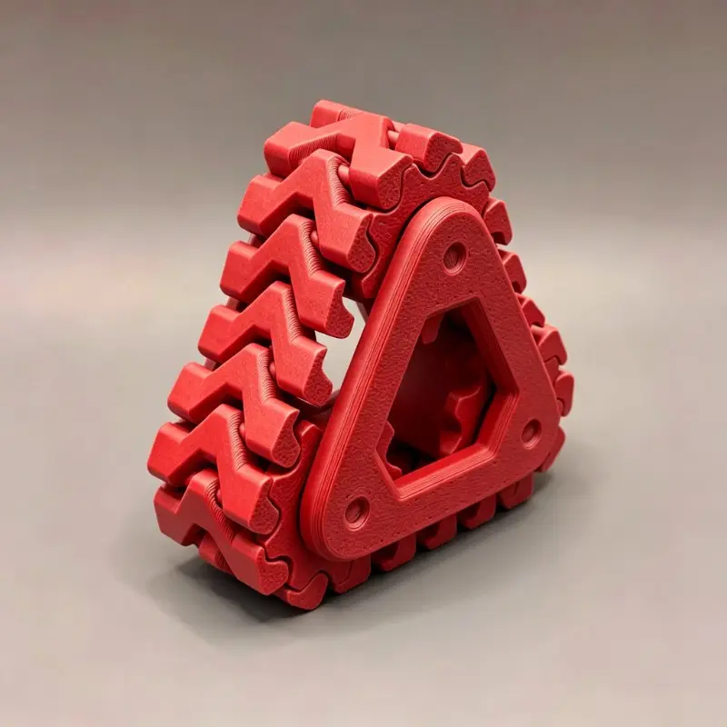 Triangular Rotating Chain Fidget Toy, Gear Slider & Silent Stress Reliever, Pocket-Sized & Portable, Ideal for Office, School, Travel, Stress Relief Fidget