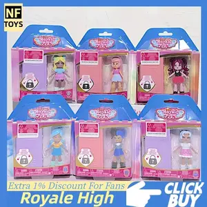 New Royale High Surprise Storage Cabinet Doll Series 1 3-inch Removable Mysterious Bag Handmade Toy Doll Including Game Card