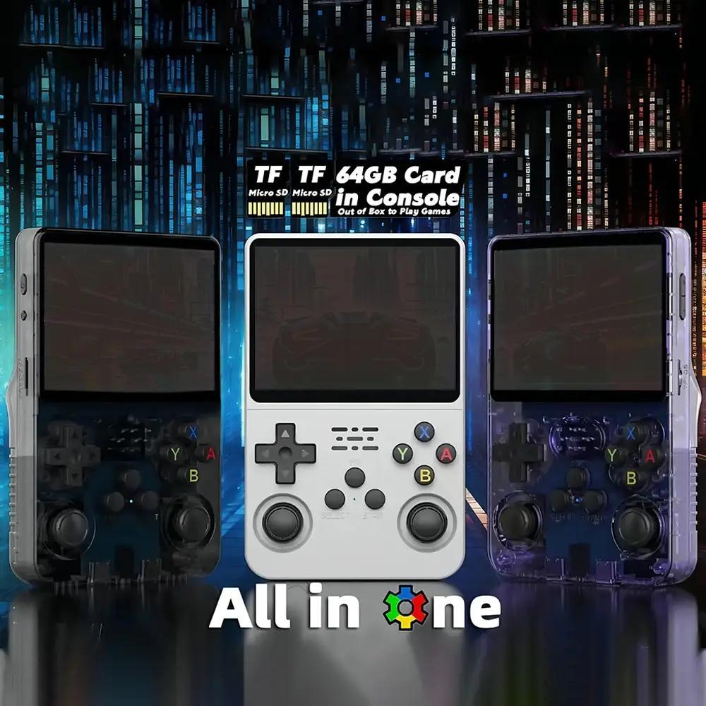 R36S Handheld Retro Game Console with 3.5‑inch IPS Screen, 1 Count Portable Linux System Gaming Console, Supports 10,000+ Games, Rechargeable Pocket Game Device, Gaming Items, Gaming Products