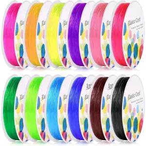 Elastic String for Bracelets,  12 Rolls  Beading Wire for  Making, Stretch Magic Bead Cord for Beading, Bracelets and  Making