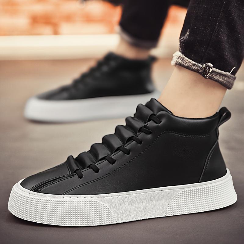 [Durable | Comfortable] Durable Comfortable Men's Ankle Boots |   Non-Slip Lace-Up Soft-Sole Sneakers for Outdoor Daily Wear