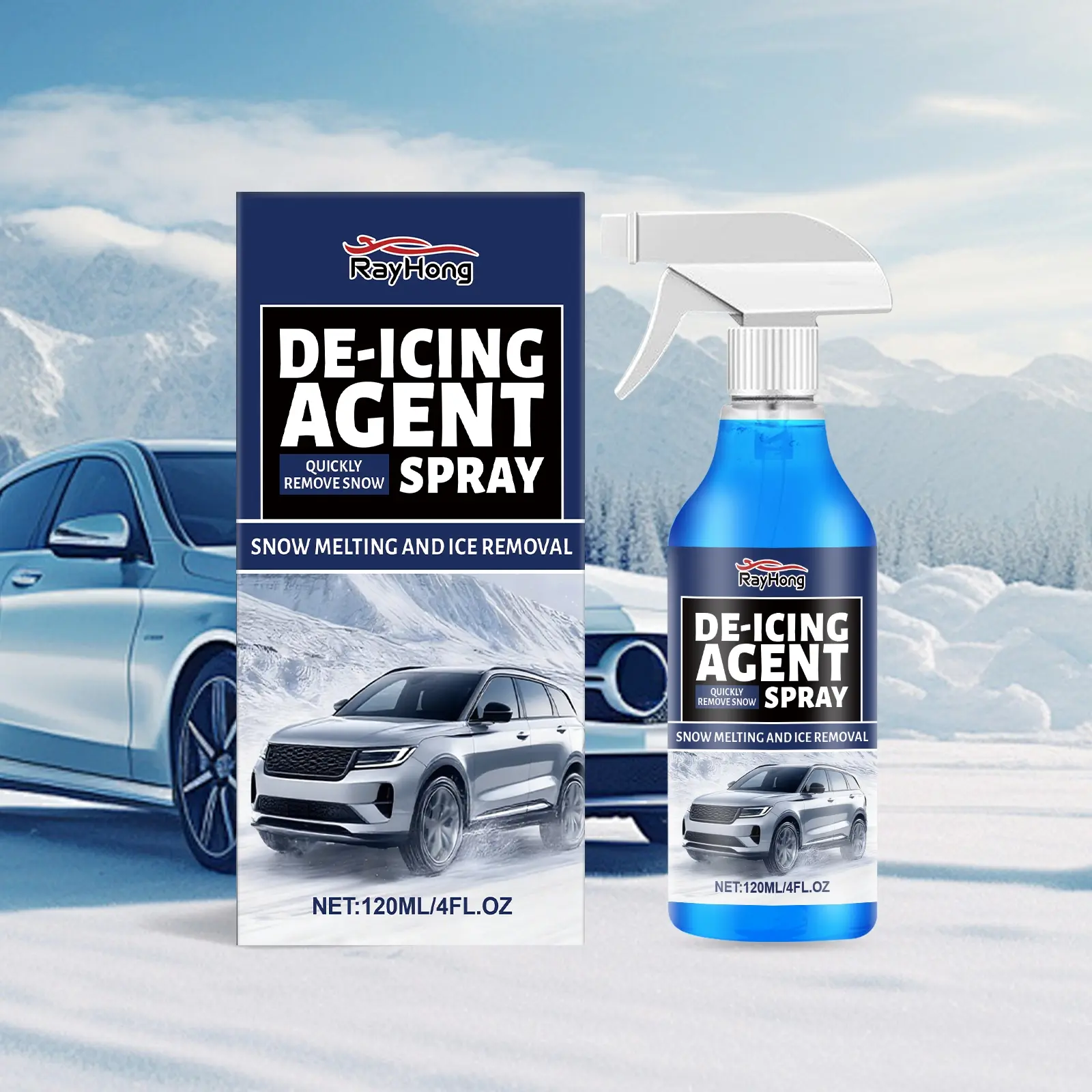 Car Ice Remover Spray, Window Rearview Mirror Deicing Agent, Convenient Fog Removal Car Mist, Automotive Winter Essentials
