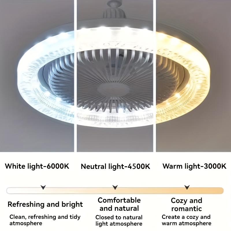 Ceiling Fan Light with LED Lights, 3 Adjustable Gears, Remote Control Available, E27 Socket Ceiling Fan, Suitable for Kitchen, Bedroom, Storage Room, Living Room, and Small Spaces, Living Room Ceiling Fan