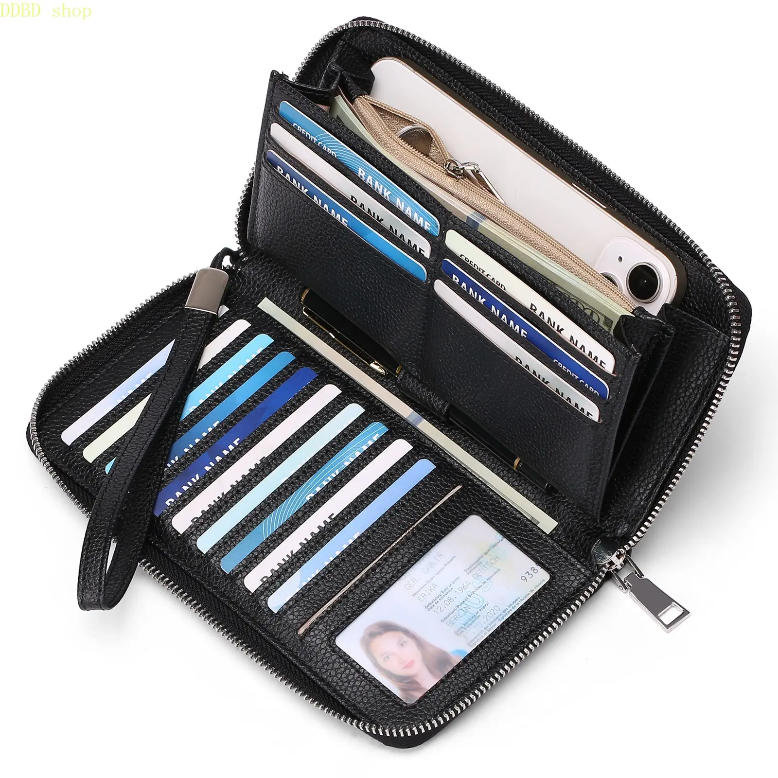 Women’s RFID‑Blocking PU Long Wallet, Large‑Capacity Multi‑Card Slots Billfold Purse, Anti‑Scan European‑Style Clutch, Ideal for Daily Commute, Travel & Practical Holiday Gift for Ladies