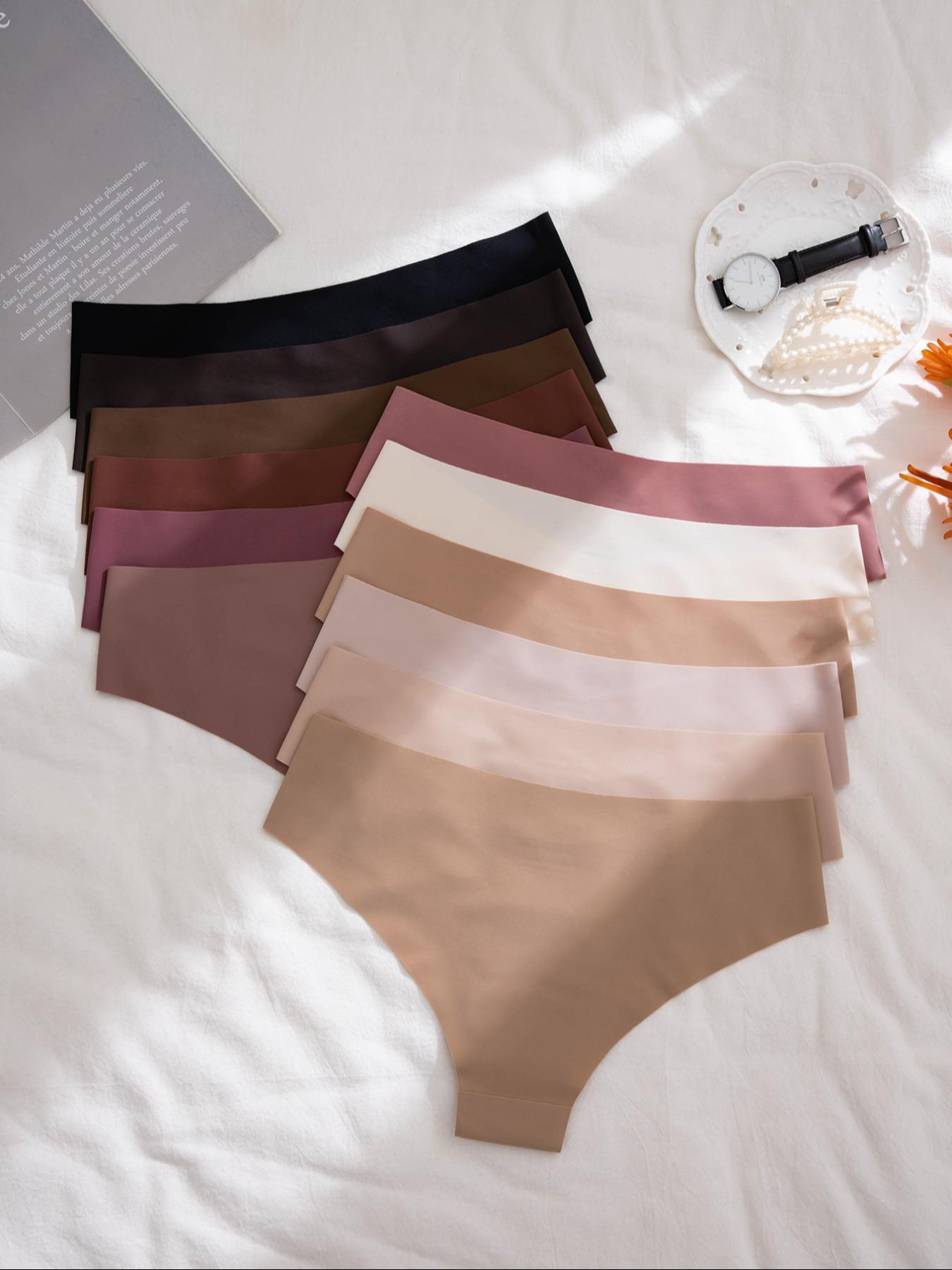 Women's Solid Seamless Panties, Comfort Soft Elegant Knicker, Multipack Panties Underwear for All Seasons, Panties for Women, Womenswear & Underwear, Underwear for Women, Women Underwear