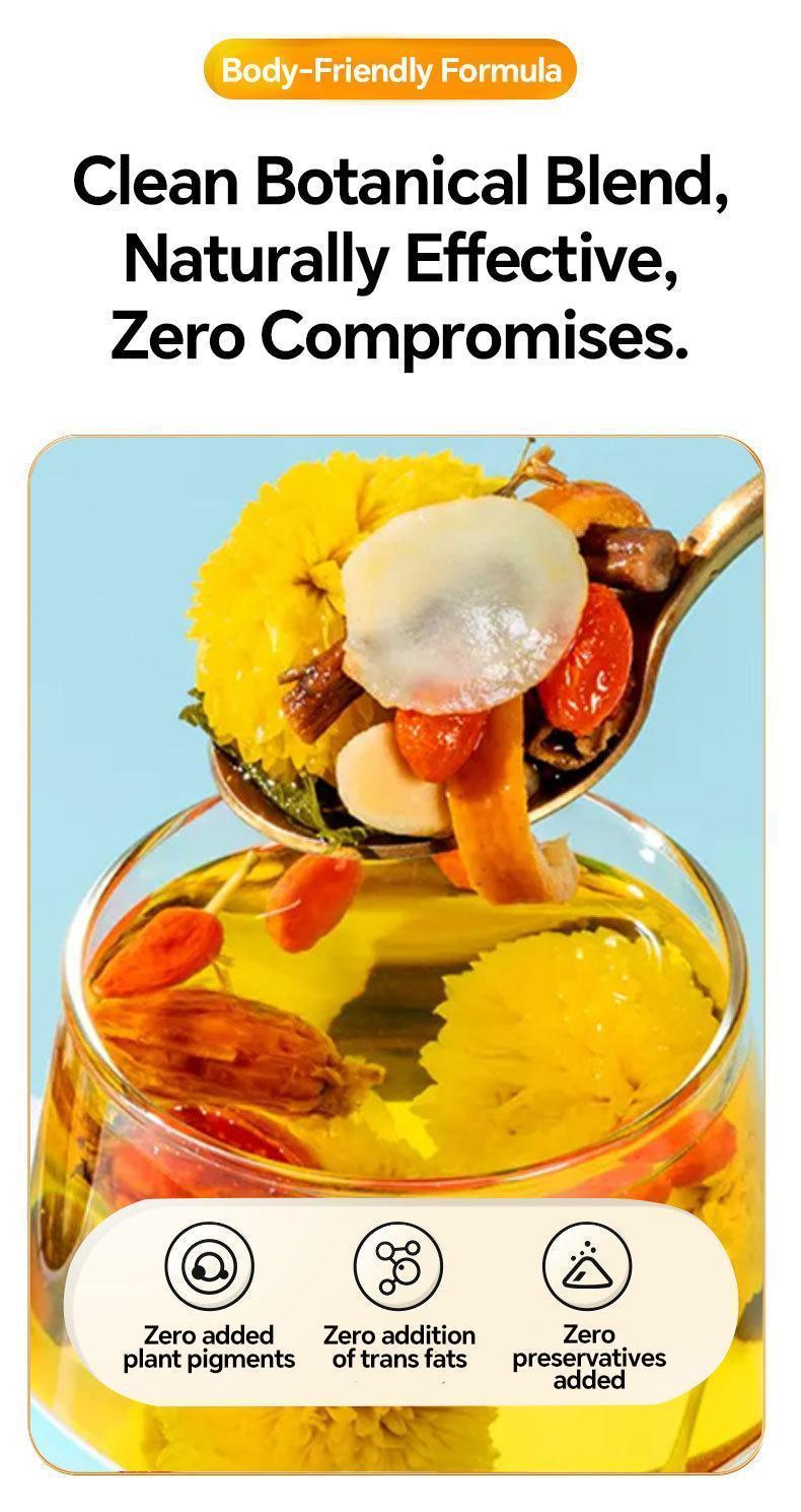 Chrysanthemum Cassia Seed Tea,100% Plant Combination- Chrysanthemum Cassia Seed Goji Berry Honeysuckle,Organic Herbal Liver Detox Drink  - Caffeine-Free ginseng  infused  eight  treasure  tea kidney  tea digestion  tea men healthy tea hibiscus  tea