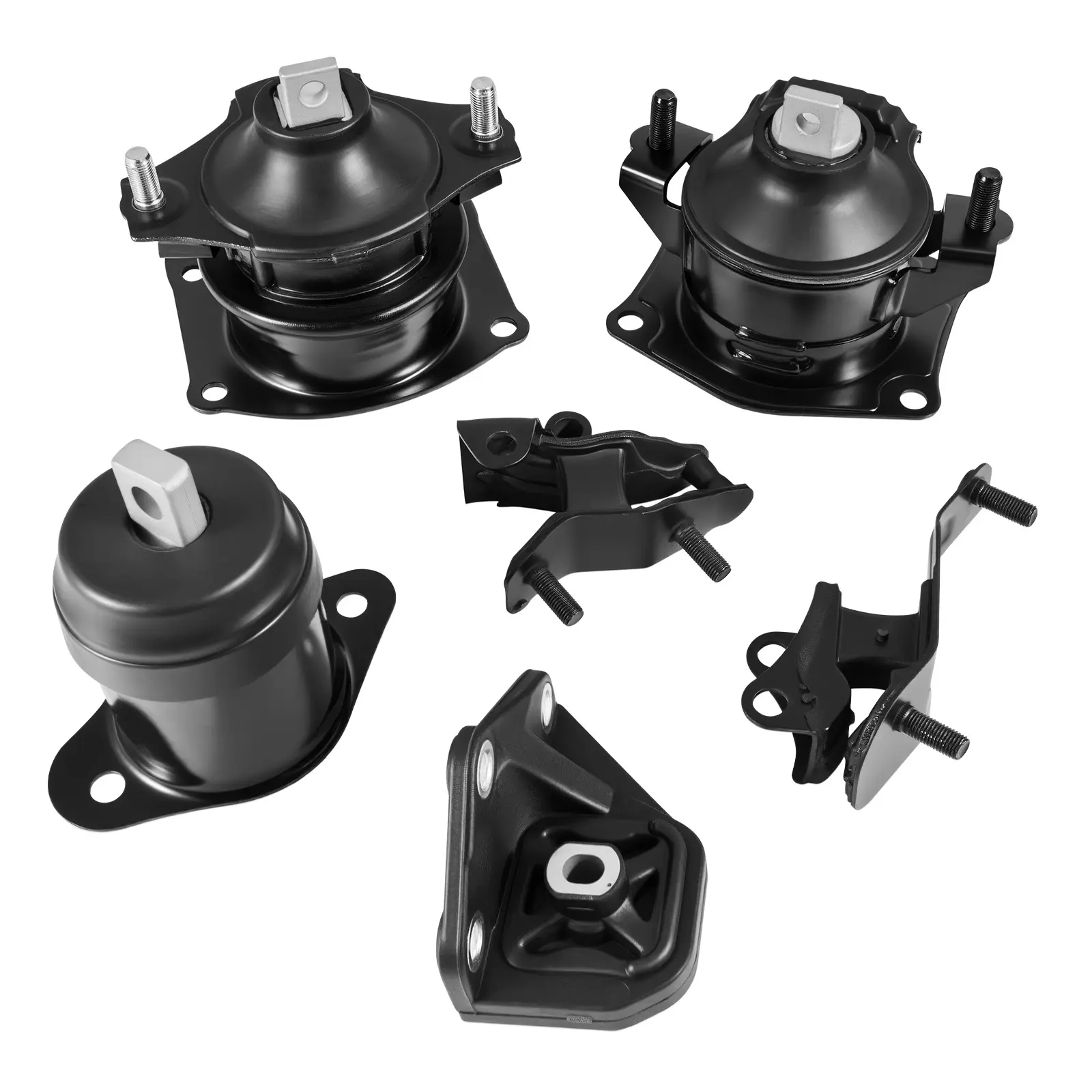Engine Motor Mount and Transmission Mount Kit Replacement, Iron, Aluminum Construction, Complete Motor Mount Kit, OE Replacement, Fits Honda Accord L4 2.4L (2003-2007)