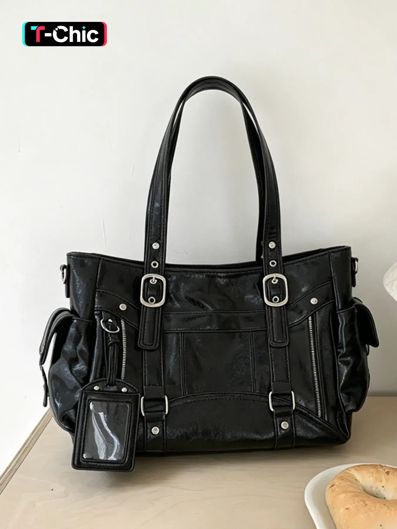 Fashion Vintage Large Capacity Shoulder Tote Bag, Soft PU Leather Retro Handbag, Casual Crossbody Bag for All Seasons, Hobo Shoulder Bag