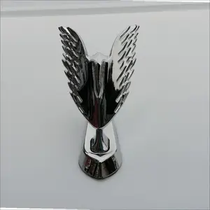 Metallic Alloy Animal 3D Raised Emblem, 8*8cm Abrasion-Resistant Pure Metal Eagle Wing Badge, Personalized Car Hood Modification Exterior Decor Sticker