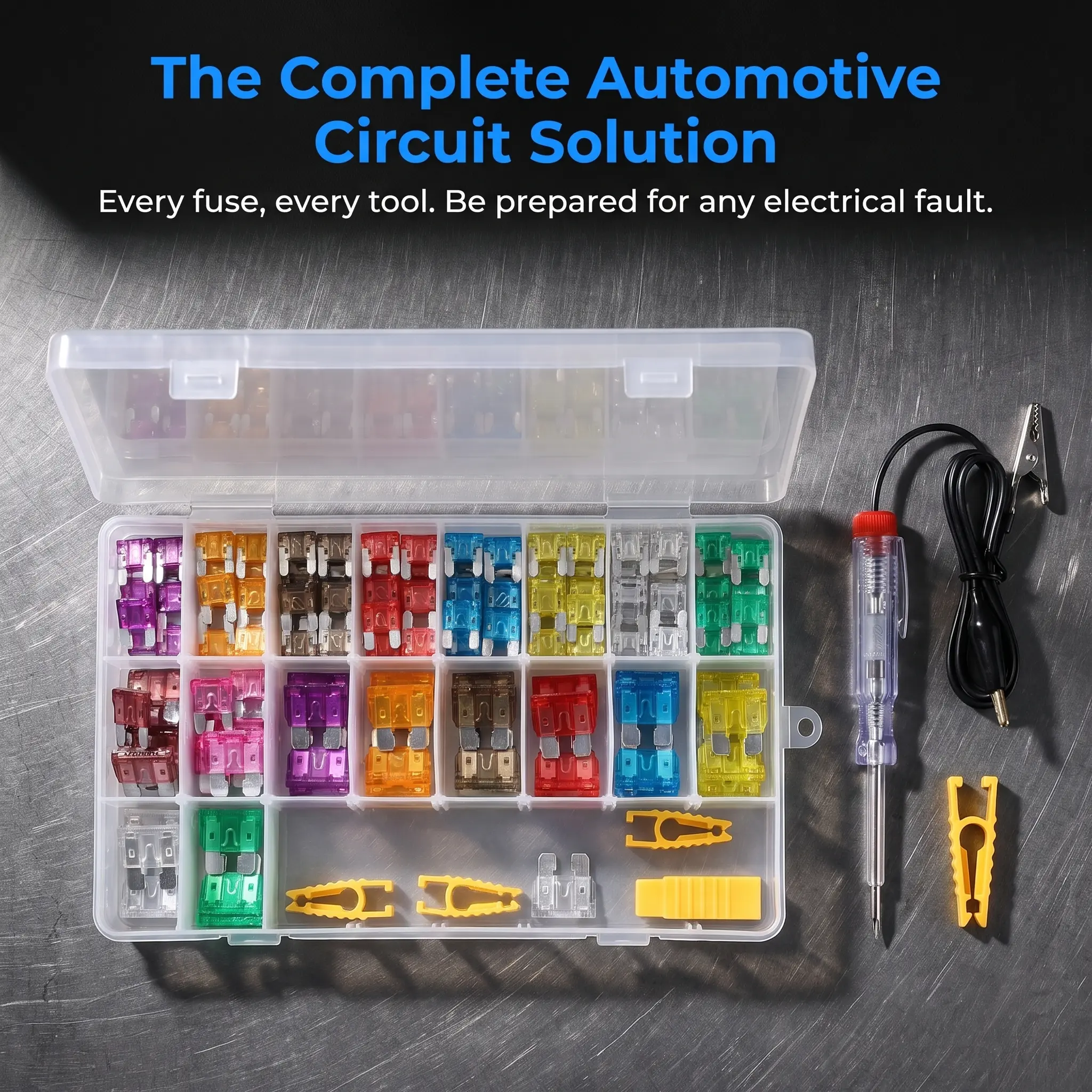 [DealsForYouDays]203PCS&Car Blade Fuse Assortment Set withAssorted Car Blade Fuses in Colorful PlasticPallets for Automotive Applications &Deals for you days Replacement-YY2