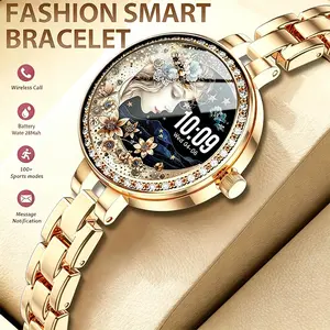 Elegant Women's Smartwatch 2026, Long Battery Life, Sleep Monitoring, Message Alerts, Remote Shutter, iPhone/android Compatible, Perfect Gift