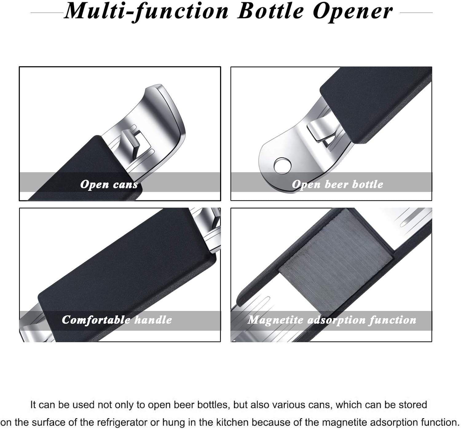 3 count  Bottle Openers Can Opener Classic  Opener Stainless Steel Small Bottle Opener Can Tapper with  for Camping and Traveling