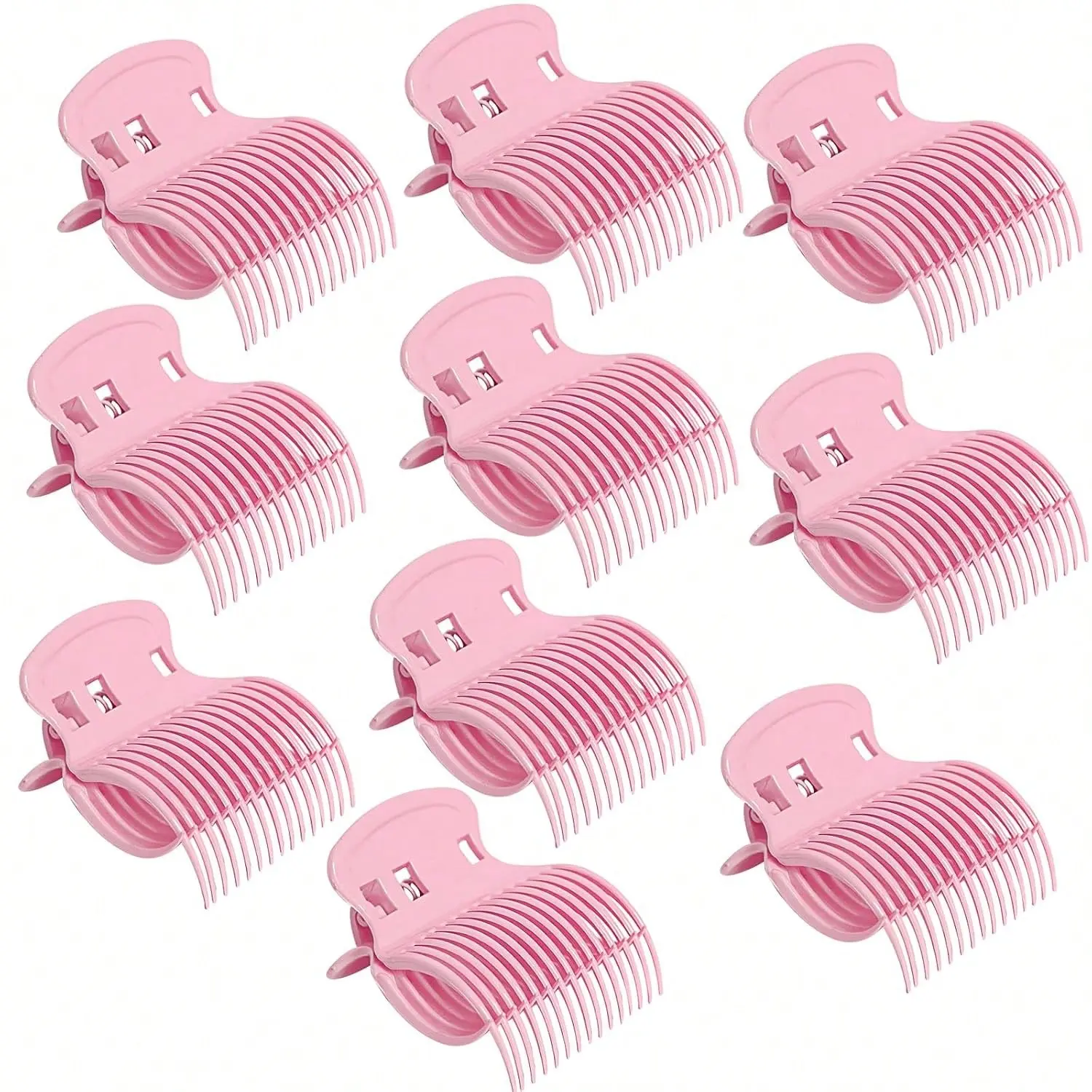 10 Pack Hot Roller Clips for Electric Rollers, Black | Hair Salon Supplies, Replacement, Heat-Resistant Plastic, Secure Grip, Gentle on Hair, Thick & Fine Hair, Home & Salon Use Professional Styling