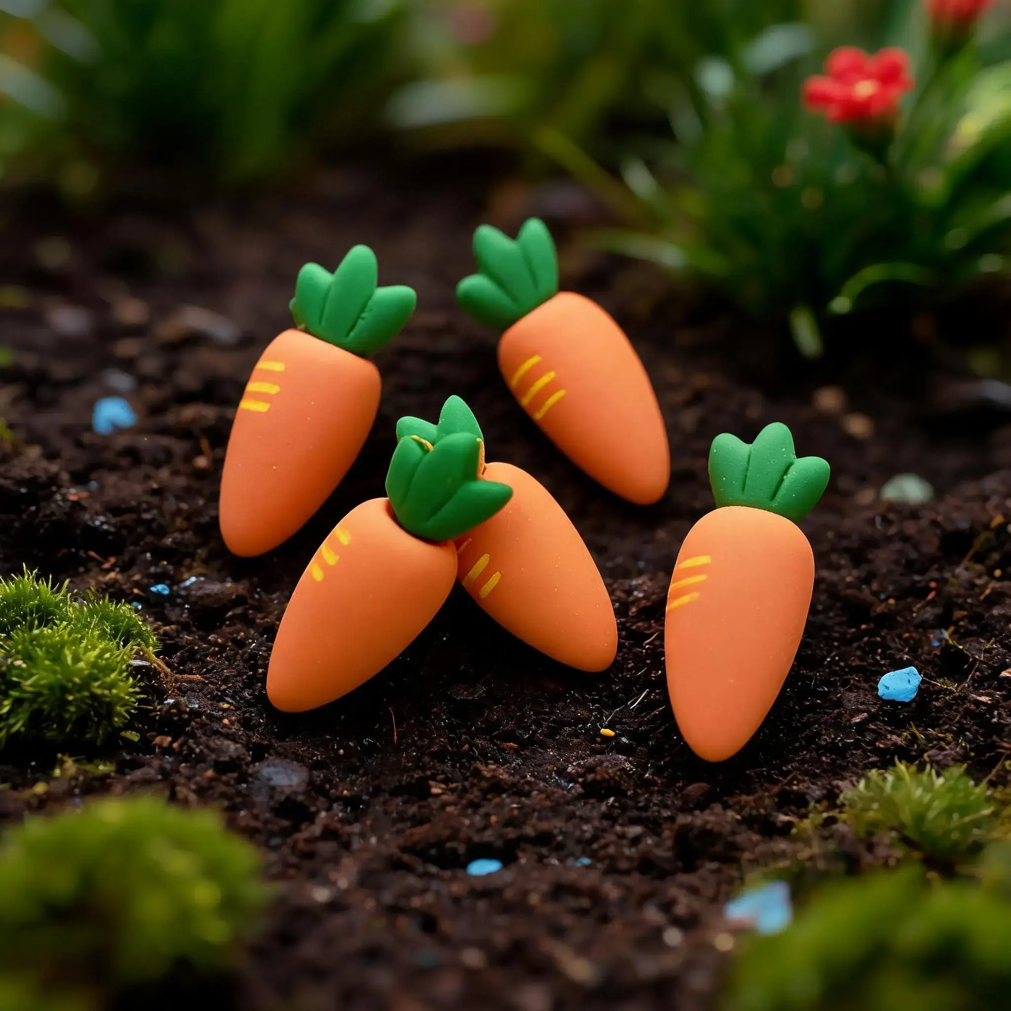 10PCS Resin Colorful Mini Carrot Figurine Flat back Cabochon Stone Scrapbook DIY Hair Bow Hairpin Crafts Home Decor Accessories
