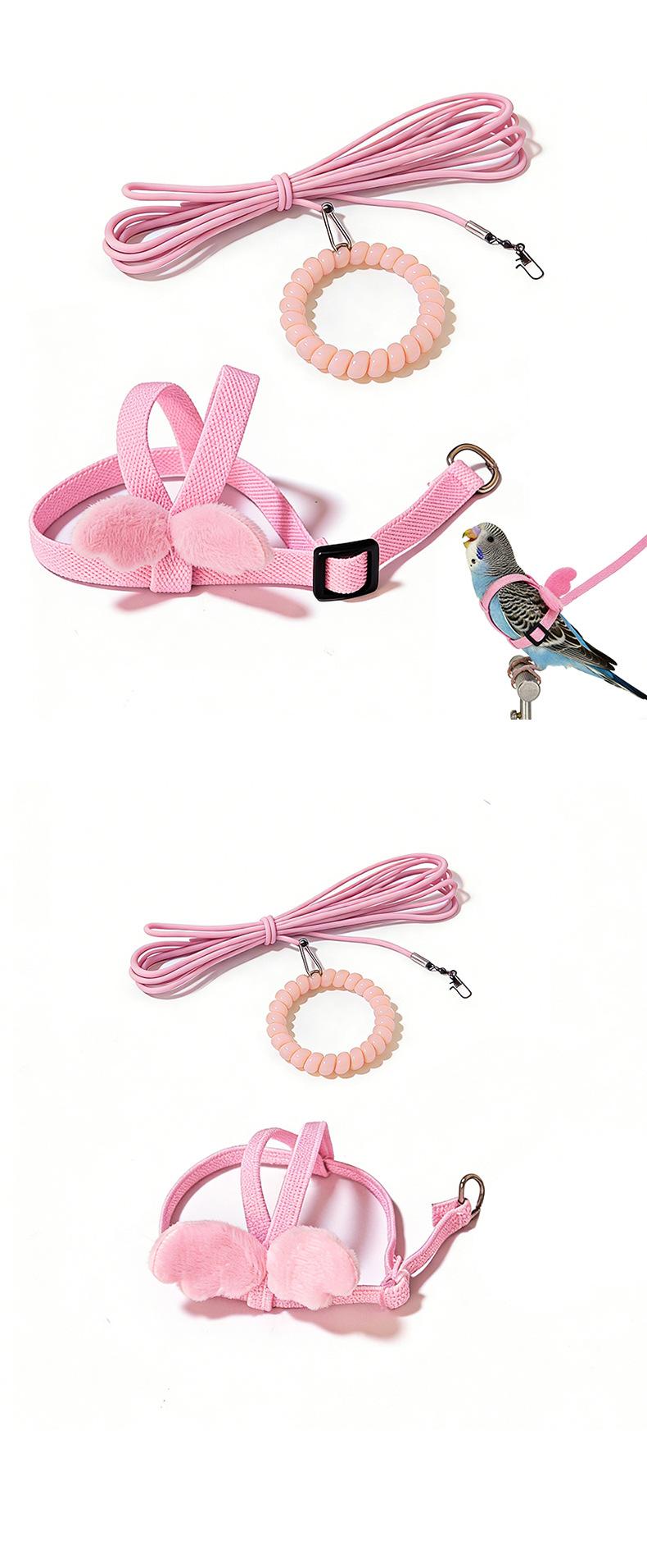 Bird parrot leash, cockatiel, budgerigar, lovebird traction rope, outdoor flight harness, bird walking supplies, extended leash