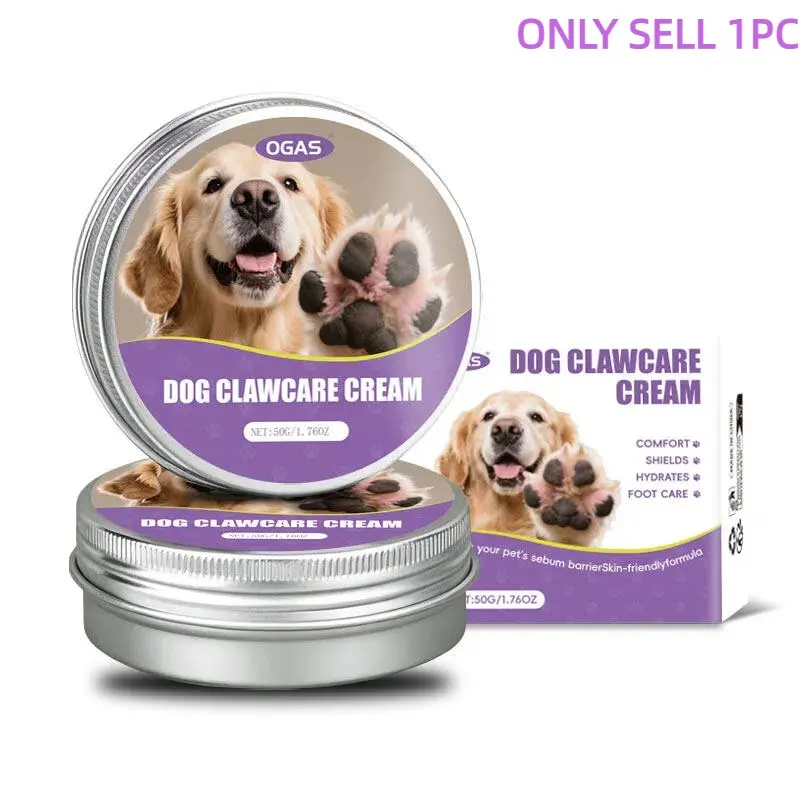 Dog Paw Care Balm, Foot Pad Moisturizer, Prevents Cracking, Hydrating Dog Foot Cream, All-Season Use, 50g, Pet Grooming Essentials