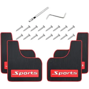 4PCS Car Mud Flaps Universal Rubber Mudguard Soft No Collision Front and Rear Fender Splash Guards Mud Flaps for Cars
