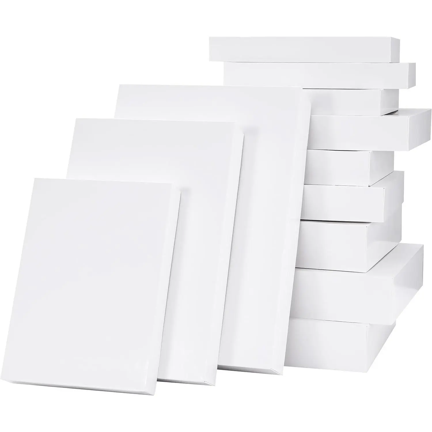 White Gift Boxes with Lids, 12 Pack | Assorted Sizes: 11, 14, 16 Inch, For Presents, Packaging, Storage and ShippingGift