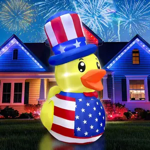 5FT Patriotic Independence Day 4th of July Inflatable Duck Decorations Outdoor Decor with Built-in LED Lights Blow Up Yard Decoration for Holiday Patriotic Partyfidget toys