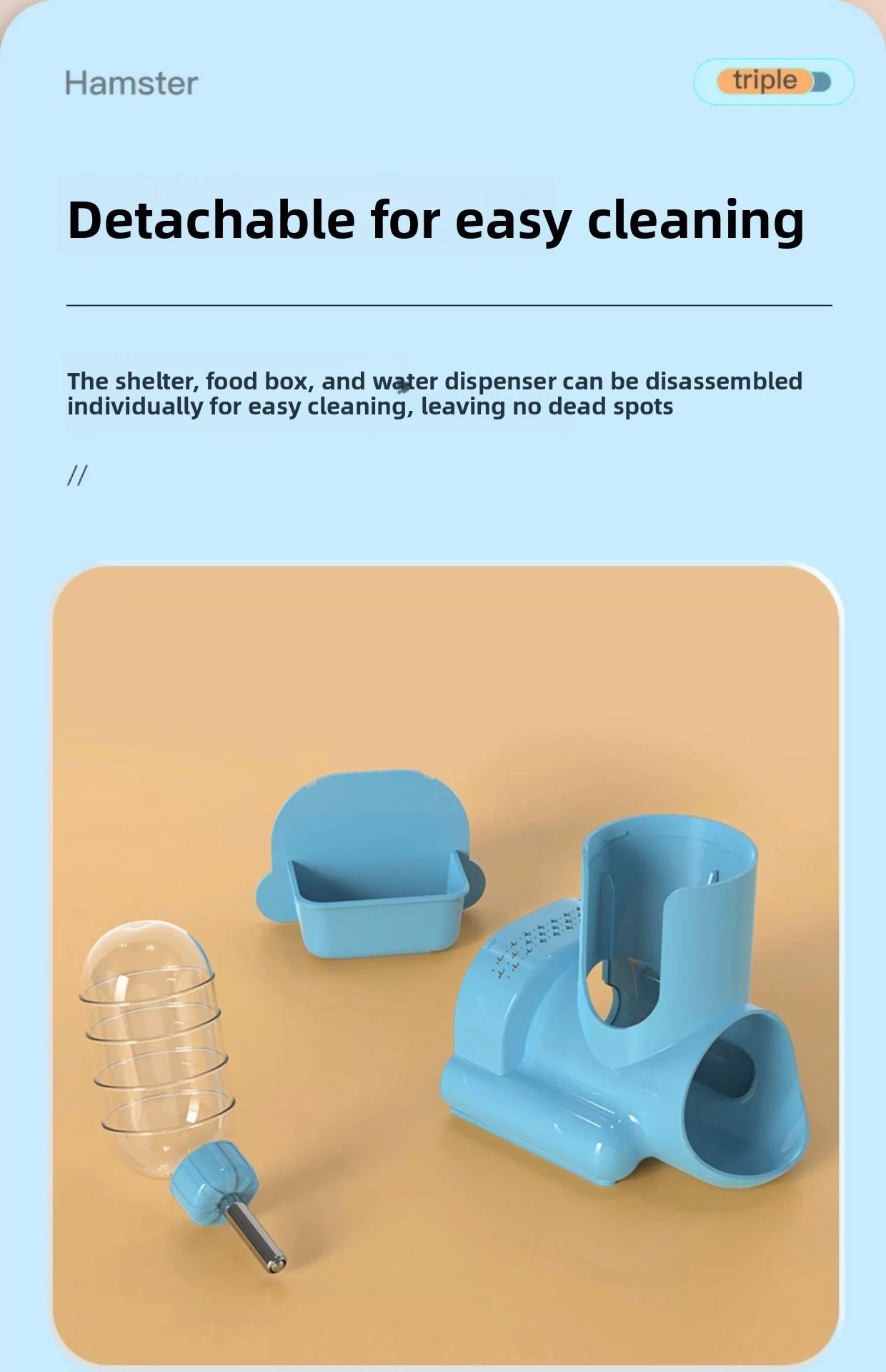 Automatic Hamster Water Bottle with Leak-Proof Ball Dispenser for Rabbit Guinea Pig Hydration Drinker Cage Supplies Small Pets