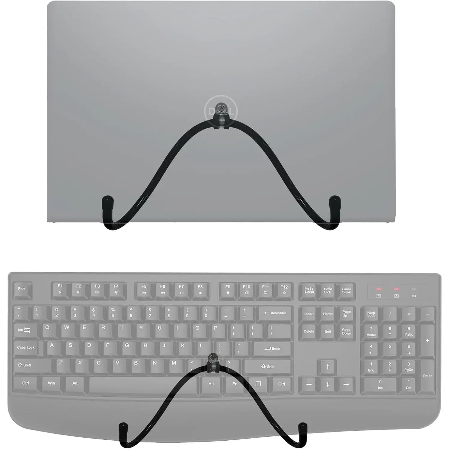 2 Pack Wall Mount Laptop Holder, Laptop Organizer Rack Storage Shelf, Screw-in  Adjustable Hooks for Macbooks, Surface, Keyboards, , , Routers, Modems,Tablets &