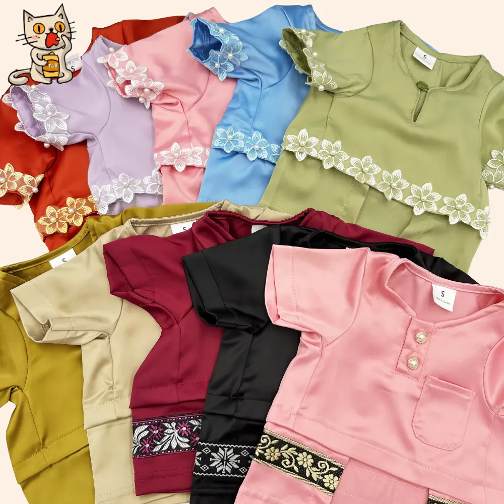 Baju Raya Kucing Baju Melayu Baju Kurung Songkok Kucing Pet Clothes Cat Shirt Pet Cat Malay Clothes Burgundy Teal Blue Male Female