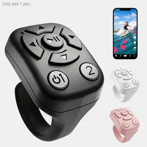 TikTok Scrolling Ring, Wireless Remote Control Page Turner for iPhone Android, Phone Video Scroller, Camera Shutter Remote for Selfies, Short Videos, Music Control and E-Books