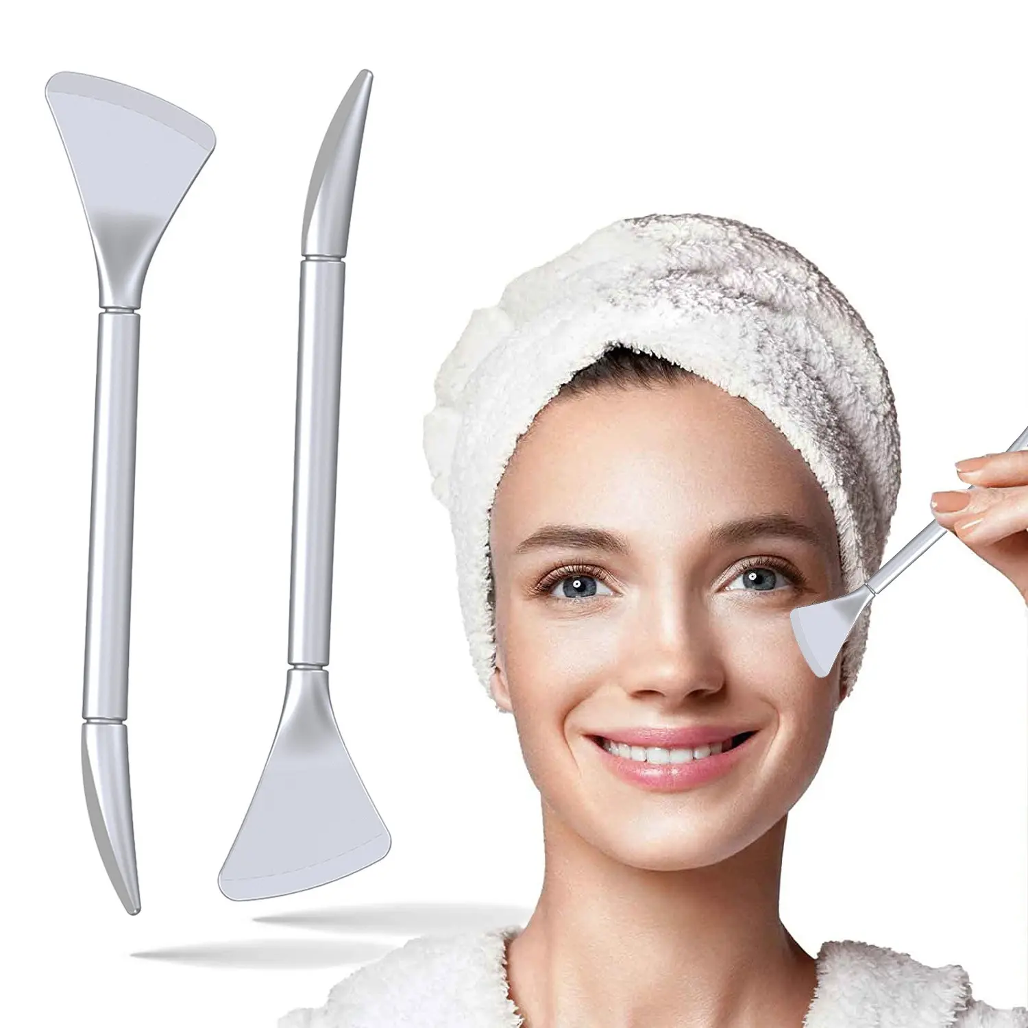 Dual-Head Beauty Tool, Blackhead Remover, Stainless Steel Pore Cleanser, Skincare Cleaning Tool, Makeup Remover Scraper, Skin Care Tool, Blackhead Removal