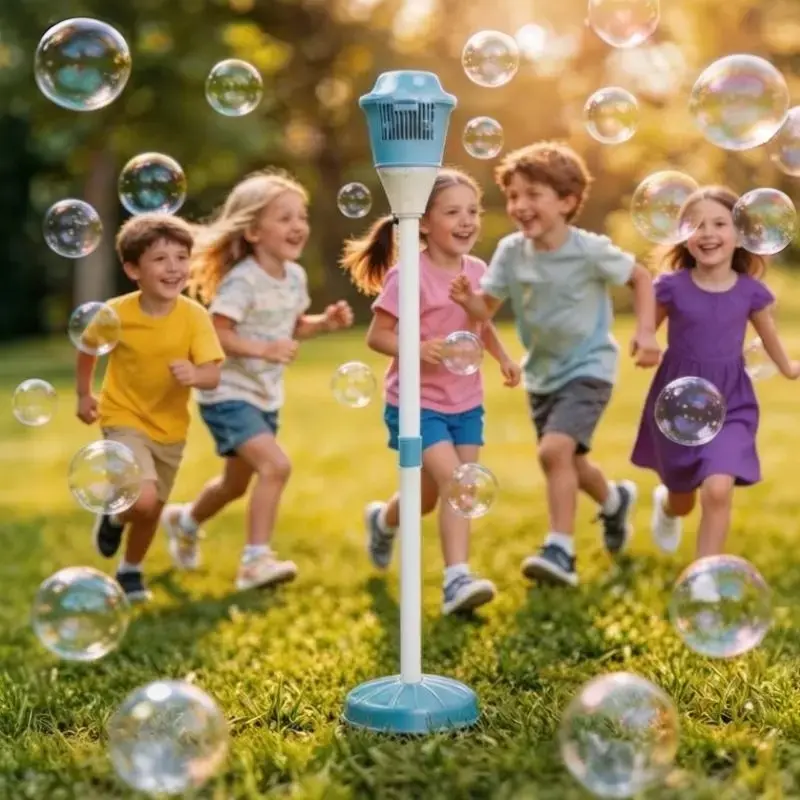 Automatic Handheld Bubble Machine for Kids Rechargeable Blower with Lights Handheld Bubble Maker Spring Summer Outdoor Toys Best Easter Children's Day Gift Portable Bubble Machine #GLOBAL PICKS