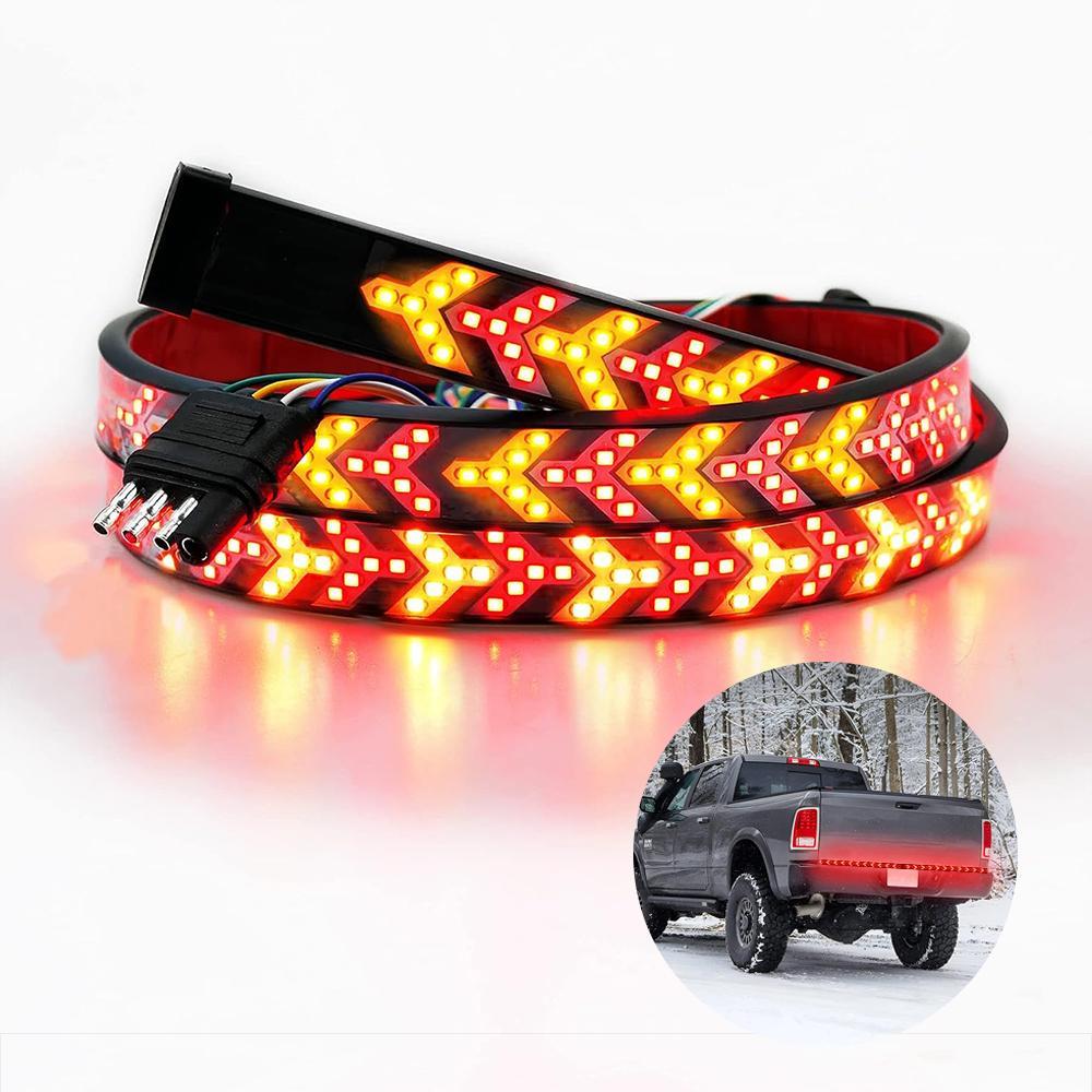 48 Inch LED Tailgate Light Bar, Fishbone Shaped LED Light Bar with Installation Instruction, Turn Signal Strip Strobe Light Bar, LED Work Light for Truck SUV RV VAN Jeep Car
