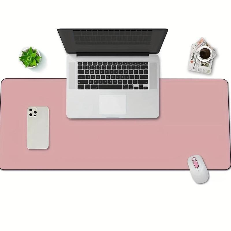 Solid Color Durable Mouse Pad for Laptop, Universal Non-slip Mouse Pad, Durable PU Leather Mouse Pad, Suitable for Office & Learning