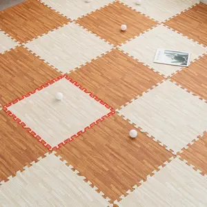 14pcs Interlocking Floor Mats, Wood Grain Pattern, Interlocking Carpets, 30 X 30Cm/11.8 X 11.8In, Fitness Use, Non-And Scratch-Resistant, Foldable, Cuttable, Home Thickened Tatami Floor Mats