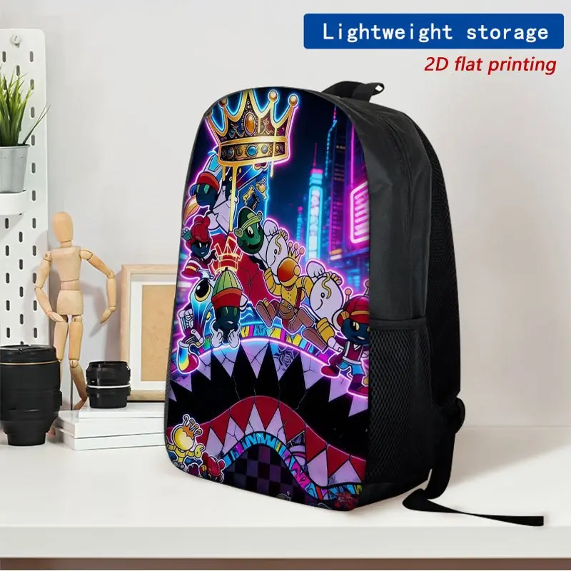 Fourth Generation Upgraded Crown Shark Mouth Graffiti Illustration Print Backpack, Stylish Commuting Travel Bag with a High-End Sporty Casual Feel, Multifunctional Versatile Lightweight Breathable Unisex Backpack, For Teenager