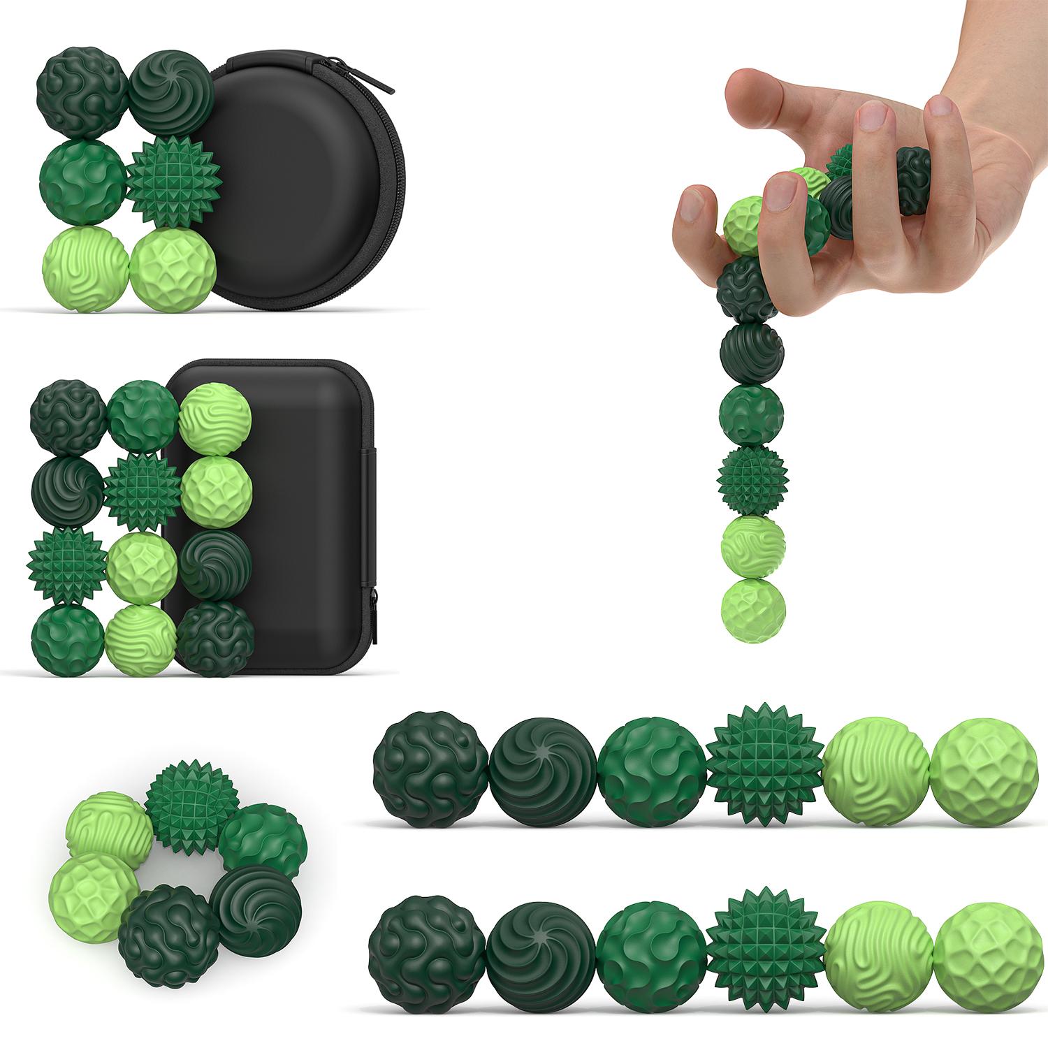 Fidget Toy for Adults, Silicone Magnetic Fidget Balls Set, 6-Count Stress-Relief Accessory, Stress Relief Toys for Autism and ADHD, Sensory Travel Gifts for Teens and Adults, Sensory Bundle, Stress Relief Fidgeting