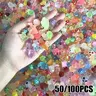 【Black Friday】50/100pcs Luminous Glow-in-the-Dark Cute Mini Animal Party Decorations, Cute Figurines, Duck, Dolphin and Frog Sculptures, No Electricity Required, Decor for Gardens, Parties, Aquariums and Dollhouses