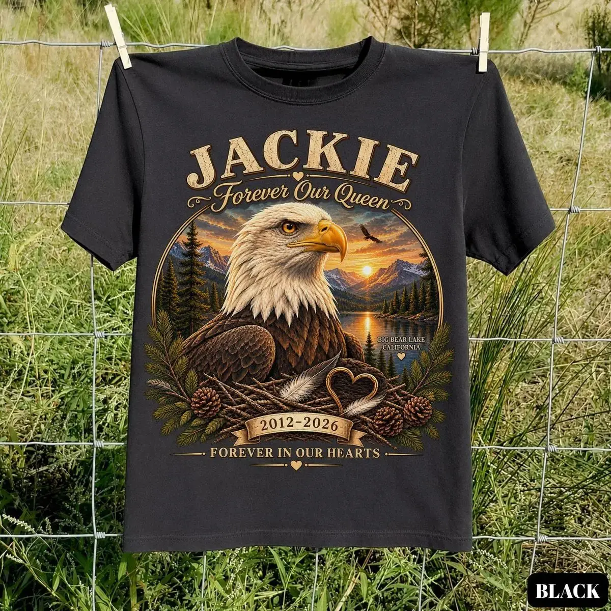 Jackie And Shadow Shirt, Big Bear Bald Eagle Couple Tee, 2026 Viral Nest Cam Gift, Eagle Lover California Wildlife T Shirt , Unisex Crew Neck Top, Crewneck Top