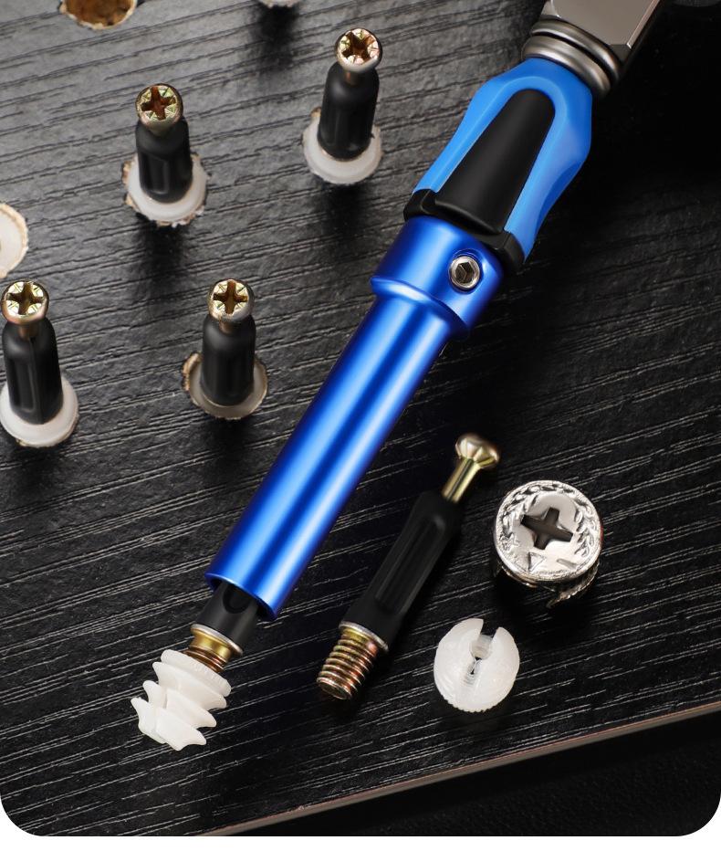 New cross-border blue hexagonal socket wrench, three-in-one multifunctional air screwdriver socket, manual tool with strong magnetic bit