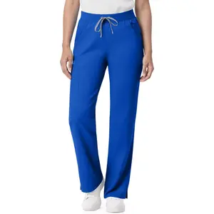Scrub Pants for Women - Straight Leg Medical Scrub Pants with 6 Pockets - Drawstring Soft Stretch Women Scrub Pant