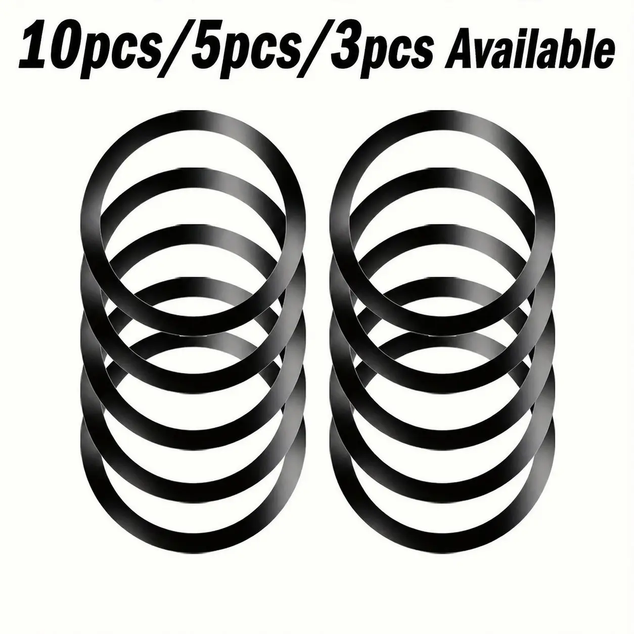 3/5/10pcs Wireless Charging Metal Ring, Stainless Steel Adhesive Mount for iPhone & Samsung, Stylish Metal Phone Patch, Durable Design