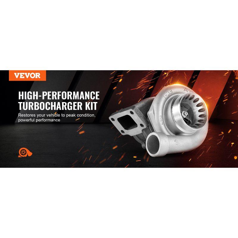VEVOR Turbo Turbocharger with Gasket Kit, Turbo Charger Replacement for Car Engines, Compatible with 2.5L-6.0L Engine Displacements, Heat Resistance Engine Turbocharger with K418 Alloy Impeller