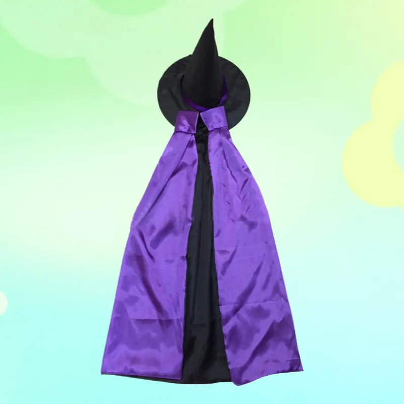 2-Layer Hooded Witch Cape Cloak - Family Fit Holiday Wear with Hooded Hood, 2-Layer Cloth for Adults, Stage Shows, Halloween Festive Party Supplies, Two-Layer Cloth