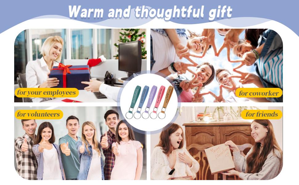 36-Pack Appreciation Keychains – Thank You Gifts for Employees,Volunteers, Coworkers – Bulk Keychains