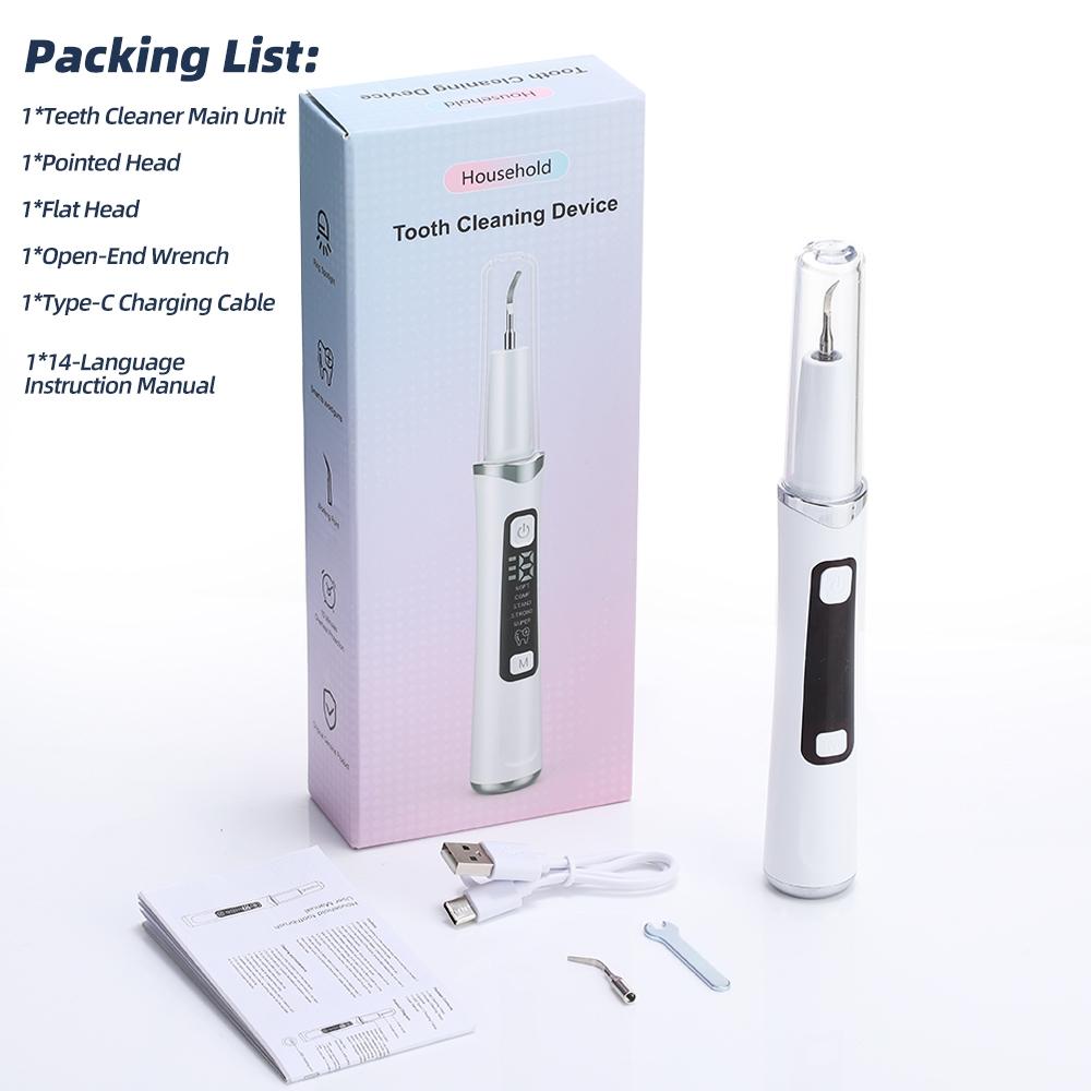 Electric Tooth Cleaner with LED Light, 4 Modes Teeth Cleaning Tool , With 2 Cleaning Heads, Oral Care Teeth Cleaning Tool USB Rechargeable Teeth Cleaning Machine Electric Tooth Cleaner with LED Light, 4 Modes Teeth Cleaning Tool , With 2 Cleaning Heads, Oral Care Teeth Cleaning Tool USB Rechargeable Teeth Cleaning Machine