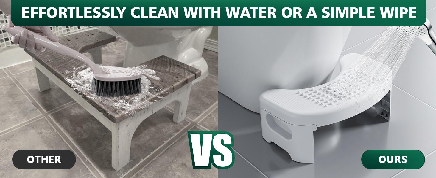 Toilet Stool for Adult Poop Stool for Bathroom, 7 Inch Foldable Portable Toilet Stool for Adults, Non-Slip Toilet Step Footrest