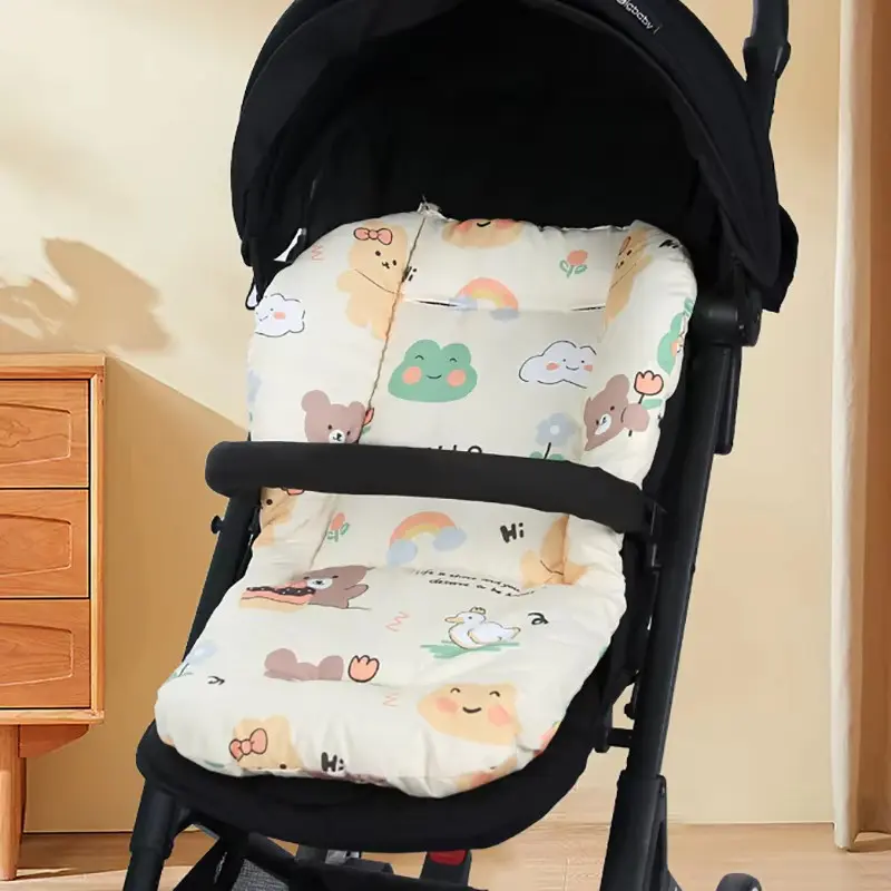 Baby Meal Chair Pad, Baby Stroller Seat Cushion, Cute Animal Pattern Pad, Soft Dual-Sided Thick Breathable Pad for Infants