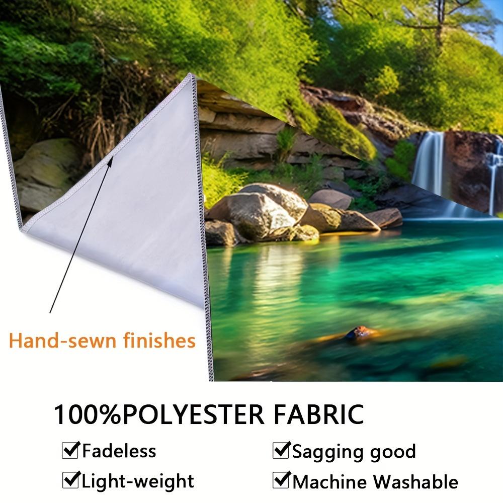 1 piece, Extra Large Waterfall and Sunlight Landscape Tapestry - Polyester Wall Hanging for Living Room, Bedroom, Office Decoration - Easy to Install, No Power Required