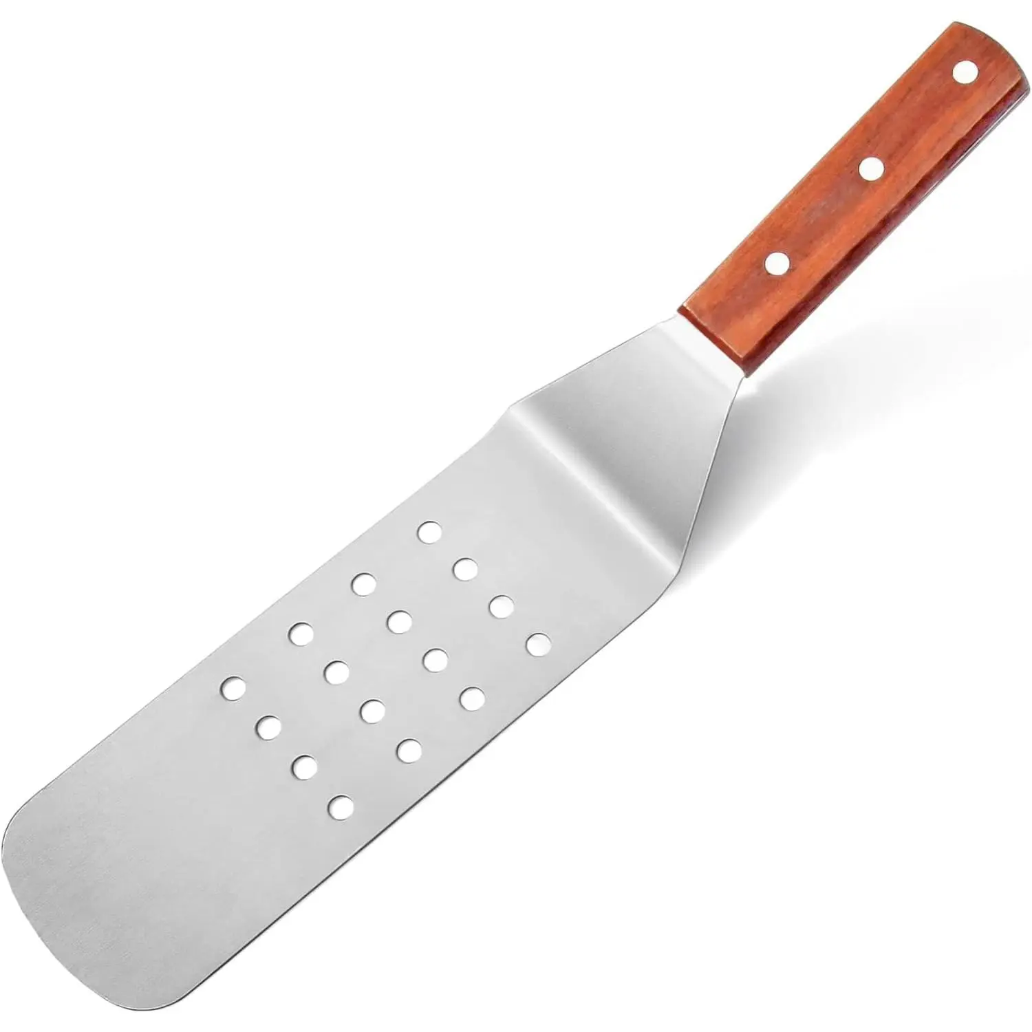 14.5 Inch Perforated Flexible Grill Turner, Stainless Steel Spatula with  Handle for Griddle, Flat Top, Grill, and Restaurant Use