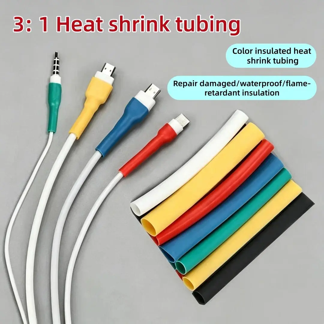 Heat Shrink Tubing Kit -3:1 Ratio Adhesive Lining, Marine Grade Heat Shrink Packaging - Industrial Heat Shrink Tubing, Black