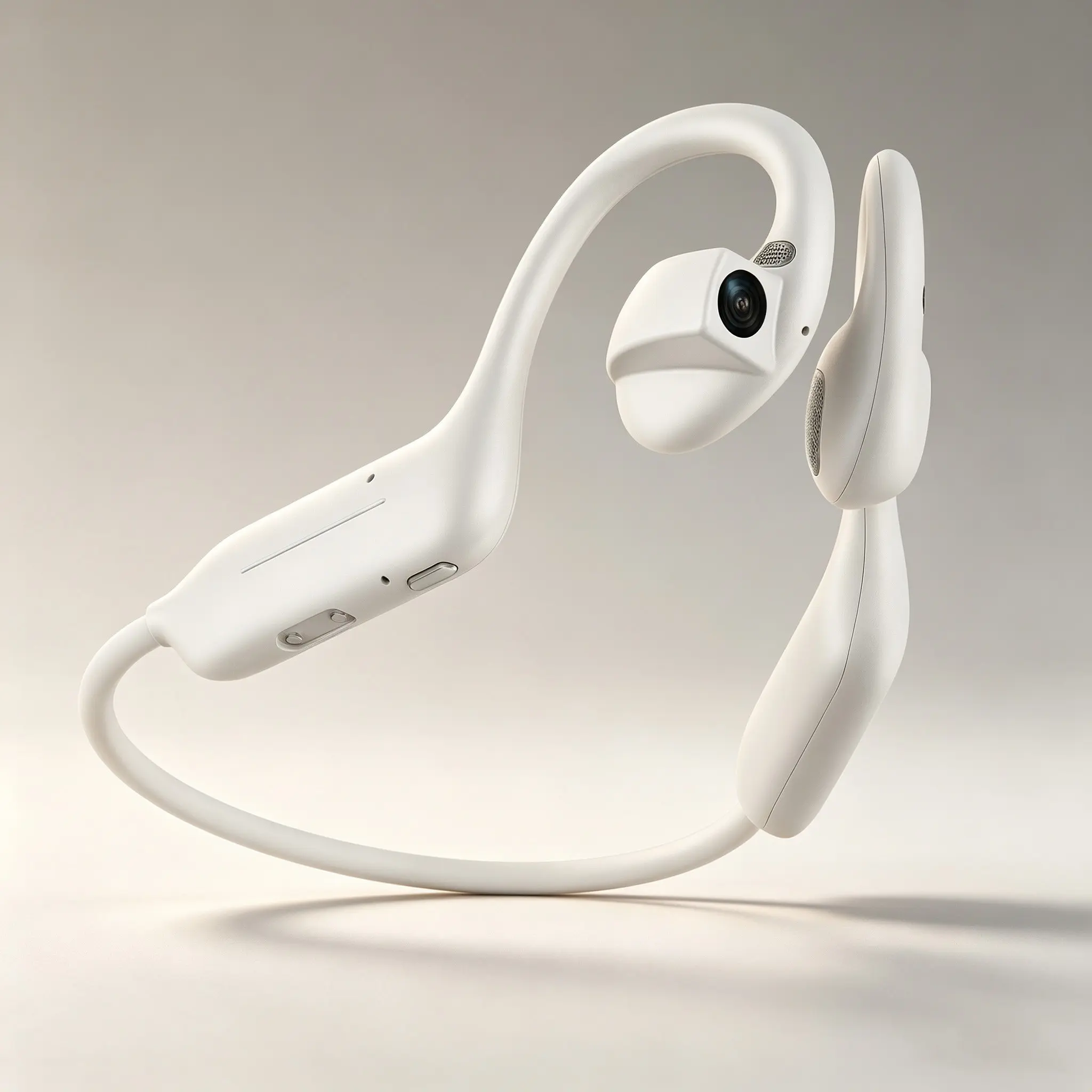 Ai Camera Open Earbuds, Smart Bluetooth-compatible Headphones with Voice Assistant, Photo & Video Recording, Real-Time Translation, Multi-Functionality