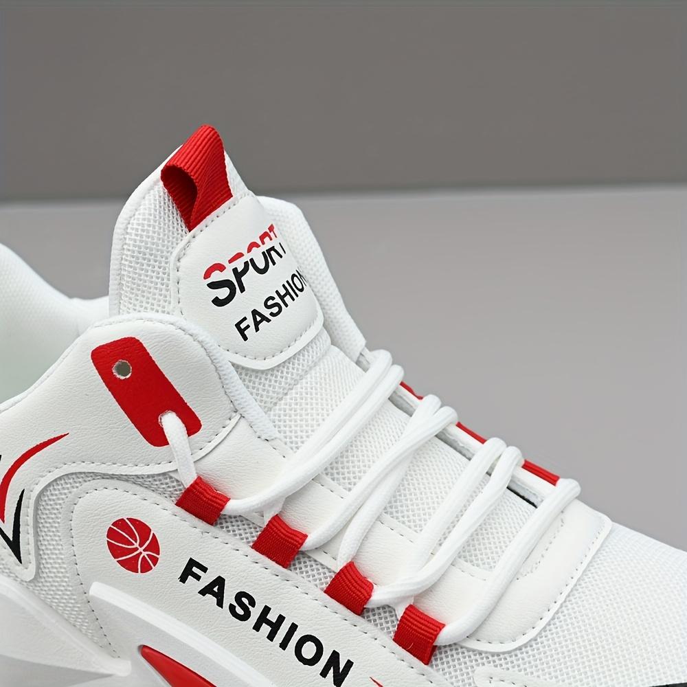 UYCEKK New Spring Basketball Shoes for 2026, Casual Sports Sneakers, White High-Top Outdoor Trendy Shoes, Breathable And Fashionable Summer Footwear for Men.